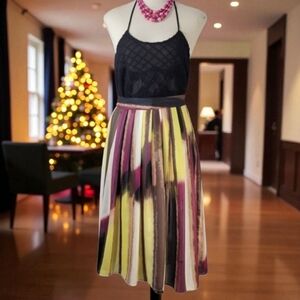 Kenneth Cole Multi Color Pleated Skirt